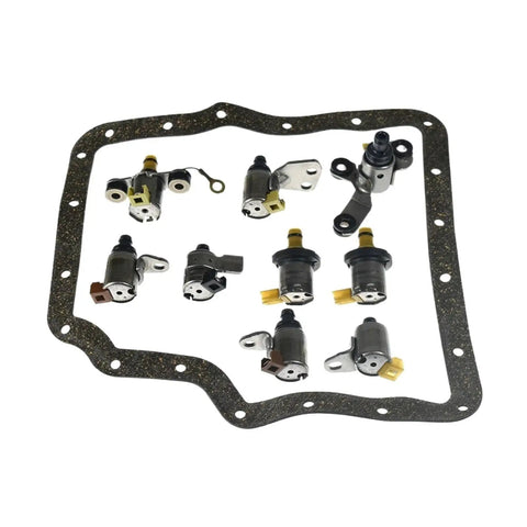 Shift Solenoid Set Gasket For JF506E Transmission Replacement Compatible With Ford And Mazda 2002 2005 2.5L Power System shown