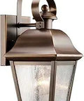 Mount Vernon 12.5 Inch 1 Light Outdoor Wall Light with Clear Seeded Glass Olde Bronze Finish Brass Exterior Sconce