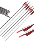 Pure Carbon Arrows 600 Spine 30 Inch Shaft With 31.5 Inch Overall Length Beefed Up Turkey Feather Fletching