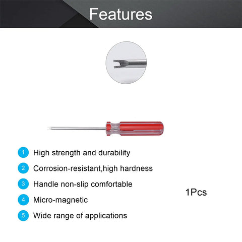 Magnetic U-Type Spanner Screwdriver With 1.7mm Tip And 3 Inch Shaft Perfect For Nail Pulling And Automotive Work. Features detailed.