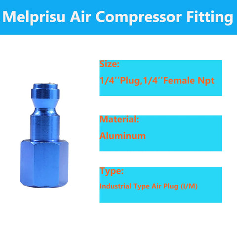 Type C Aluminum Air Fittings Kit For Auto Use 14 Piece Air Plug And Coupler Set 1/4 Inch Quick Connects