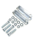 4 Inch Pulley Clevis Strap Kit for Extension Springs, Beefed Up Steel Construction, Zinc Plated, hardware included