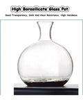 High Borosilicate Glass Pot showcasing good transparency and heat resistance, ideal for cold brew coffee preparation.