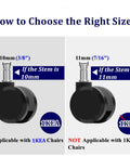 How to choose the right size for Silky Smooth Office Chair Casters With 10mm Stem And 22mm Shaft slick swivel rollers