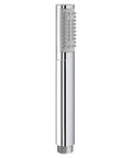Minimalist Hand Shower 1.8 GPM Flow, Polished Chrome Finish, Single Function Spray, Brass Handle, Check Valve Prevents Hot Cold Crossflow