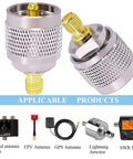 SMA Female to PL 259 Adapter Low Loss UHF Connector for CB Radio Handheld Ham Radio Antenna Setup, nickel and gold plated