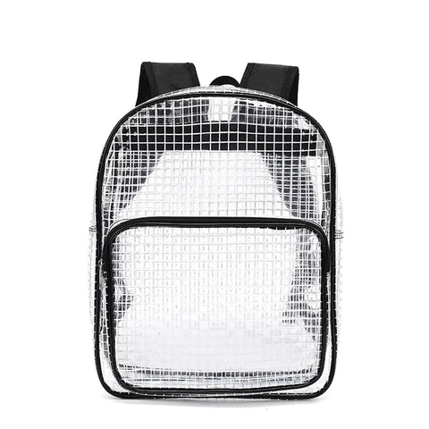 Super Heavy Duty ESD Safe Tactical Tool Backpack With Waterproof PVC Mesh Dividers And Clear Organizer Pouches front view with black straps.