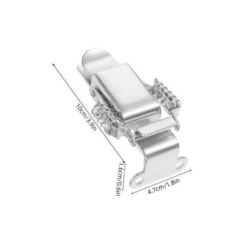 Two Pairs Stainless Steel Spring Latch Kit Right Angle Hasps Toggle Lock Buckle For Tool Box And Storage, 304 Stainless Steel