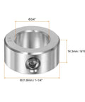 Beefy Heavy Duty Shaft Collar With 3/4 Inch Bore, 1-1/4 Inch OD, 9/16 Inch Width, 304 Stainless Steel Set Screw Ring For Wheelbarrow Axles, Gearboxes, And Machine Tools, Durable Spacer And Positioning Collar.