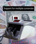 Bank Grade Cash Counter Machine With Slick Anti Fake Detector Led Display 900 Bill Per Minute Counting Speed smooth operation with mixed currency around.