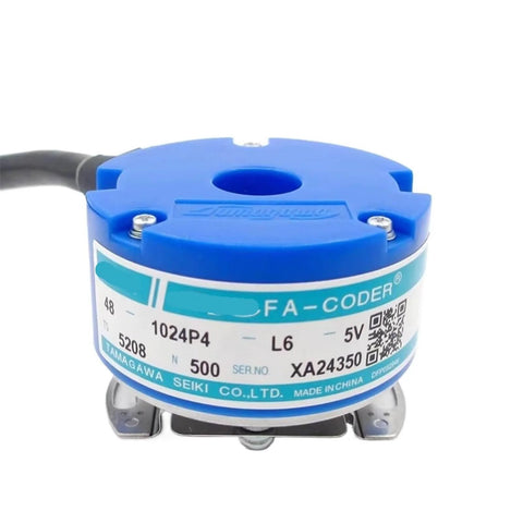 5V Servo Motor Encoder with 2500 Pulses Per Revolution for TS5214N566 and TS5214N8566, switch encoder, blue casing, top view