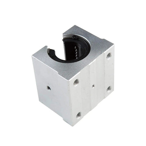 Close-up of SBR20UU bearing block from Pro Grade Linear Guide Rail Kit with SBR20, SBR16, SBR12 rails for CNC machines.