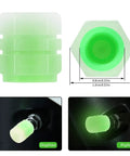 Glow In The Dark Tire Valve Caps 8 Pack Blue And Green Universal Fit For Cars SUVs Trucks Motorcycles And Bicycles Cool Auto Decor