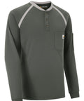 Mens Flame Resistant 6.5oz Long Sleeve FR Shirt For Work Fire Retardant CAT2 HRC2 Durable FR Clothing side view