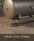 Adjustable Leveling Foot For Furniture To Stop Wobble On Irregular Floors, Carbon Steel Leg With Black Finish, Built-In D40 Rubber Pad
