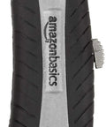 Soft Grip Retractable Utility Knife With 3 Carbon Steel Blades, Quick Change Blade System, EZ Push Button Blade Access shown