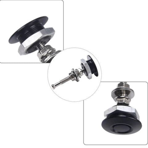 Heavy Duty Aluminum Bumper Fasteners For Car Trunk Hatch Lid Quick Release Locks 30mm Diameter Black Push Button Hood Latch Kit