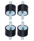 Heavy Duty M4 Rubber Anti Vibration Mounts Pro Grade Shock Absorbers For Air Compressor Pumps And Workshop Gear set of four rubber pads.