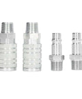 Premium 4 Piece Air Hose Fitting Kit 1/2 Inch NPT Quick Connector Set with Six Ball Locking System For High Tools And Pneumatic Gear Up To 300 Psi silver steel fittings