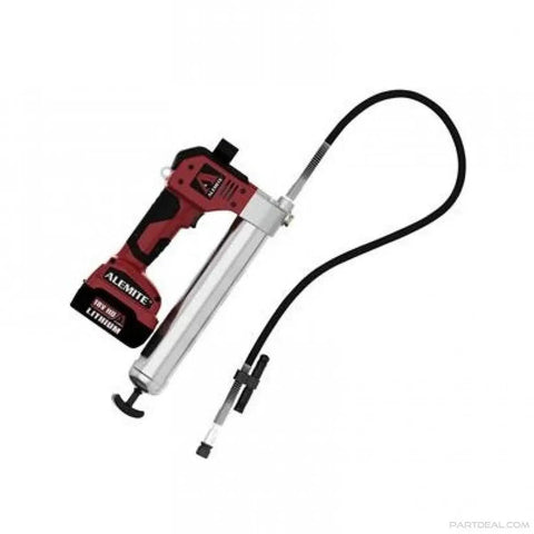 Heavy Duty 18V Cordless Grease Gun Built Tough For Serious Auto Shop Work Pushing A Solid 8000 Psi Force And Snappy Grease Flow Plus Two Spare Batteries.