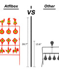 Comparison of Nine Target Heavy Metal Spinner Set For Pellet Guns And Air Rifles With Animal Silhouettes and smaller target setup