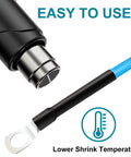 1/2 in heat shrink tubing, 10 ft length, adhesive-lined dual-wall, black for waterproof wire insulation