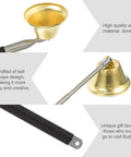 Telescopic Candle Fire Extinguisher With Extensible Copper Wick Snuffer For Home Safety crafted with a bell-shaped design.
