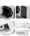 Details of Thirty Centimeter Shop Ready Acrylic Bender Machine safety tube, folding bracket, and angle setting bracket