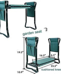 Kneeler Seat For Gardening Portable 2-In-1 Garden Kneeling Chair With Handles And Tool Pouches, Lightweight Garden Bench diagram