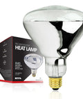 250 Watt Red Infrared R40 Heat Lamp Bulb For Bathroom Showers, E26 Base, Clear Radiant Heat For Recessed Shower Fixtures, Incandescent Bath Light 120V with packaging.