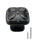 Solid Zinc Alloy Cabinet Pull Knob One And One Eighth Inch Oil Rubbed Bronze 10 Pack Traditional and Classic Style