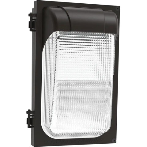 Slim Outdoor LED Wall Pack Light with Dusk To Dawn Sensor 7.5 Inch 4000K Cool White MVOLT 120-277V IP65 Bronze Glass Lens