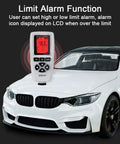 Mil Thickness Gauge With Fe NFe Dual Probe 0 to 2000 Um Coating Thickness Meter With Backlit LCD Display Stores Up To 320 Readings When Off Power, 4 Groups, User Friendly Visual Interface For Paint, Automotive, And Coatings on white car hood