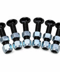 Heavy Duty Grade 8 Carriage Bolt Kit Six Pack One Half Inch By Two And One Half Inch Bolts With Lock Nuts And Hex Nuts Smooth Head