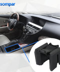 Center Console Cup Holder Divider Insert Black For Lexus RX350 RX450H 2010 2011 2012 2013 2014 2015 installed in car interior