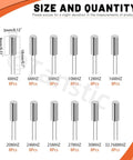 96 Pcs 3x8mm DIP Quartz Crystal Oscillators Kit With 4-32.768MHz Frequencies, size and quantity chart for DIY electronics