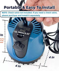 Compact Tiny But Mighty Automatic Submersible Sump Pump 400 GPH 115V With Auto Shut Off, blue and black, front view