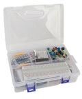 Electronic Components Starter Kit With Basic Repair Tools And Stepper Motor Servo For R3 Projects Packed With Wireless Communication Modules And Identity Authentication Features For Quick Hands On Learning. Clear plastic organizer with breadboard and parts