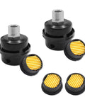 Pack of 2 air compressor silencers with replacement elements, half inch PT thread intake filter, 20mm metal filter noise muffler