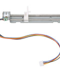 2 Phase 4 Wire Stepper Motor Linear Rail With 80mm Stroke Screw Actuator And Adjustable Slider displaying motor and lead screw.