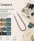 4 Piece Flexible Drawstring Threader Tools Set In Stainless Steel For Quick Cord Repair Re Thread Hoodies And Sweatpants Waistbands Shoes Laces And Elastic Bands Keeps Loose Strings Tidy And Easy To Reuse, compact on table