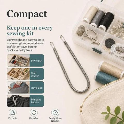 4 Piece Flexible Drawstring Threader Tools Set In Stainless Steel For Quick Cord Repair Re Thread Hoodies And Sweatpants Waistbands Shoes Laces And Elastic Bands Keeps Loose Strings Tidy And Easy To Reuse, compact on table