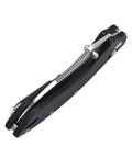 EDC Folding Knife With 14C28N Satin Blade, Rugged G10 Handle, Two Position Pocket Clip, folded view, Model CK3502