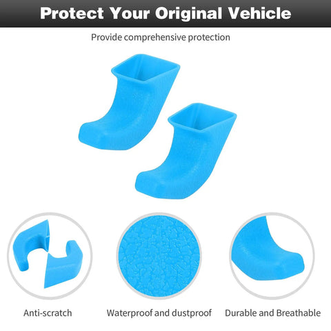 Jeep Wrangler Tow Hook Covers Front Bumper Caps 2 Pack Rubber Protectors For JK JKU JL JLU Gladiator JT 2007 2026