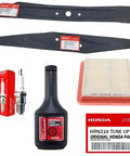 Honda HRN216 Lawn Mower Tune Up Kit with air filter, spark plug, 12 oz 10W30 oil, upper and lower blade for HRN216 series models