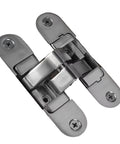 Hidden Cross Hinge for Wooden Doors with 3D Adjustable Alignment and 180 Degree Flat Folding, Invisible Door Hardware