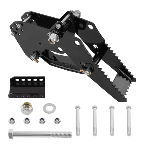 Backhoe Thumb Excavator Claw Universal Attachment for Kubota and Deere tractors with bolts shown, fits 3.25 in boom width