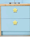 6 Piece Star Shaped Ceramic Cabinet Knobs Glossy Drawer Pulls For Kitchen Cabinets Bedroom Furniture Solid Colors Nordic Vibe Hardware With Screws Zero Hassle Installation Major Style Boost on blue dresser