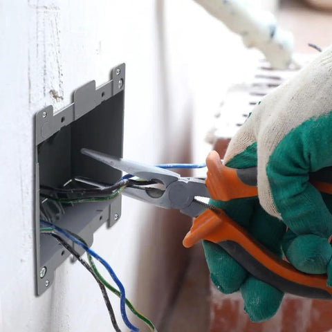 Installation of 2 Gang Old Work Electrical Box 26 Cu In Plastic Junction Box For Switches Remodel Ready ETL Listed With 2 Hours Fire Protection