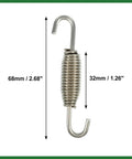 Universal Stainless Steel Motorcycle Muffler Exhaust Pipe Spring Set 68mm 2.68 Inch Fits Most Motorcycles And ATVs Durable Silver Tone